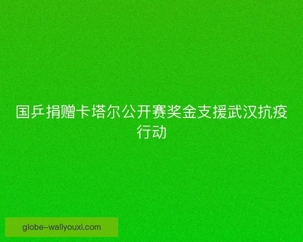 国乒捐赠卡塔尔公开赛奖金支援武汉抗疫行动 国乒捐赠卡塔尔公开赛奖金支援武汉抗疫行动
