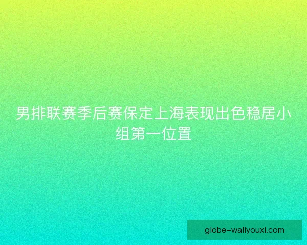 男排联赛季后赛保定上海表现出色稳居小组第一位置 男排联赛季后赛保定上海表现出色稳居小组第一位置